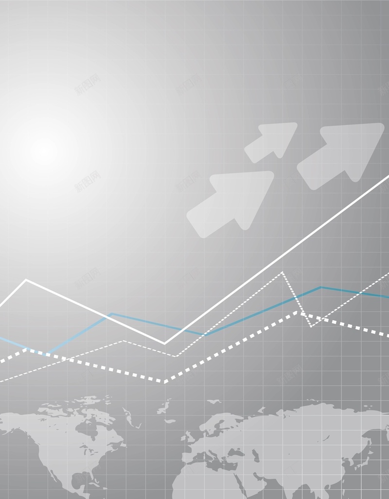 灰色地图上的箭头背景矢量图ai设计背景_新图网 https://ixintu.com AI 严肃 商务 地图 海报 灰色 矢量素材 箭头 背景 虚线 高清背景设计图 矢量图
