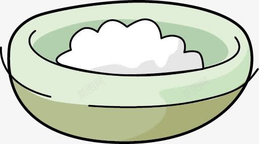 绿色小碗png免抠素材_新图网 https://ixintu.com 一个 卡通 圆形 小碗 手绘 白色 简图 米饭 绿色