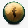 facebook木制按钮Facebook台球台球木制球社会图标高清图片