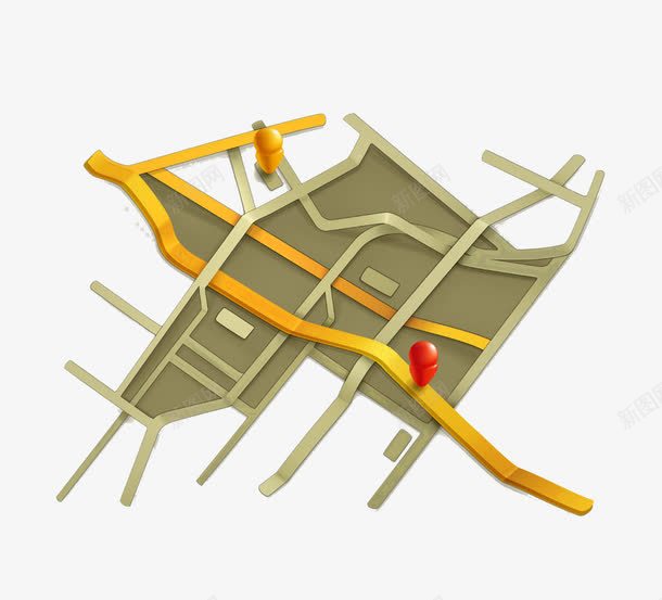 3D地图定位png免抠素材_新图网 https://ixintu.com 3D 卡通 地图定位