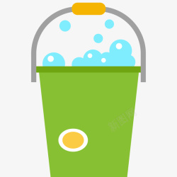 绿色的水桶绿色水桶插画矢量图高清图片