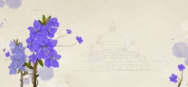 浪漫紫色花朵背景jpg设计背景_新图网 https://ixintu.com 创意 水墨 浪漫 紫色 花朵