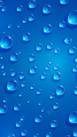 晶透透明锅蓝色水珠矢量图H5背景高清图片