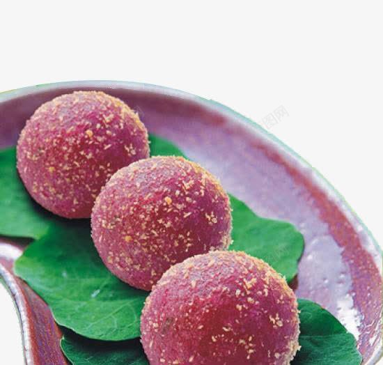 美味紫薯球png免抠素材_新图网 https://ixintu.com 小吃 紫薯球 美食 食品