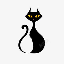 黑色十字架猫咪高清图片