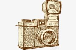 近代相机近代相机镜头插画古风正面高清图片