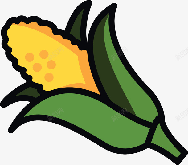 卡通玉米png免抠素材_新图网 https://ixintu.com 玉米 绿色蔬菜 蔬菜 蔬菜简笔 蔬菜简笔画 蔬菜速写