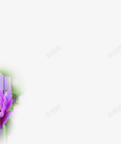 左下角紫色鲜花图案png免抠素材_新图网 https://ixintu.com 图案 左下角 素材 紫色 鲜花