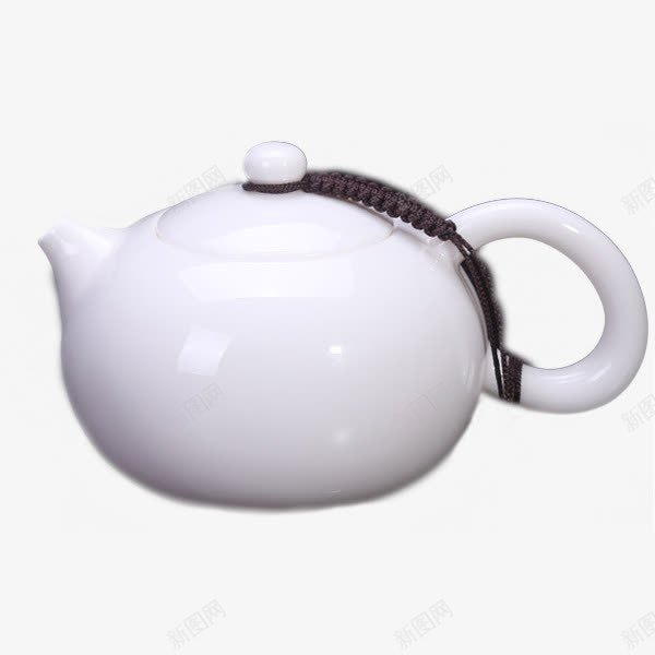 德化白瓷茶壶倒把西施壶png免抠素材_新图网 https://ixintu.com 产品实物 白瓷茶壶