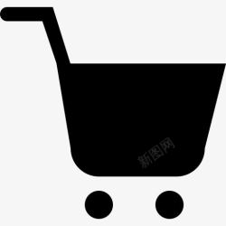 购物袋形状购物车的轮廓图标高清图片