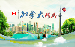 加拿大移民加拿大移民广告背景高清图片