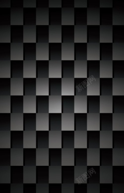 几何忧伤黑色立体方块背景矢量图高清图片
