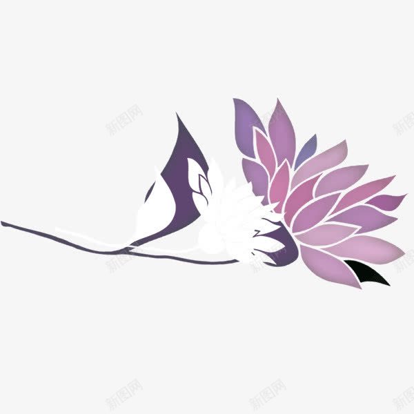 创意紫色手绘花瓣png免抠素材_新图网 https://ixintu.com 创意 紫色手绘 花瓣