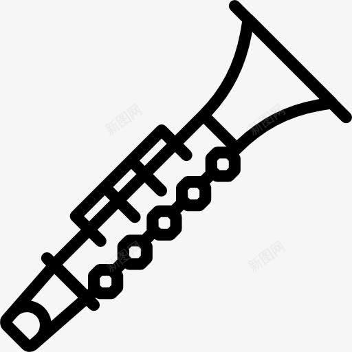 单簧管图标png_新图网 https://ixintu.com 乐器 乐队 竖笛 音乐