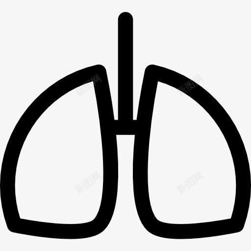 人类的肺部轮廓图标png_新图网 https://ixintu.com 人的肺 医学 呼吸系统 肺 肺的轮廓