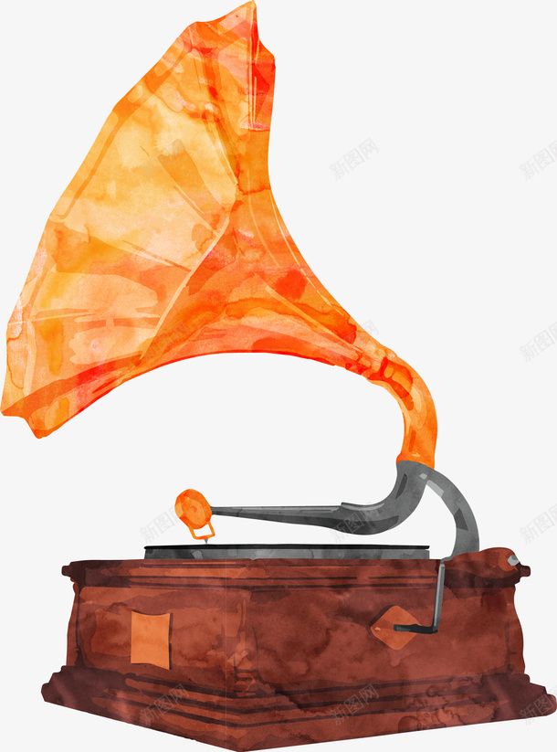 红色复古乐器装饰图案png免抠素材_新图网 https://ixintu.com 乐器 免抠PNG 复古 红色 装饰图案
