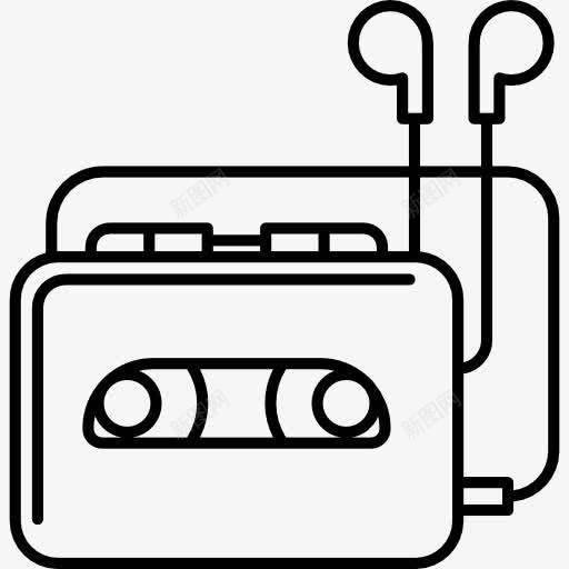 随身听耳机图标png_新图网 https://ixintu.com 录音带 技术 磁带 耳机 音乐 音乐播放器 音乐磁带