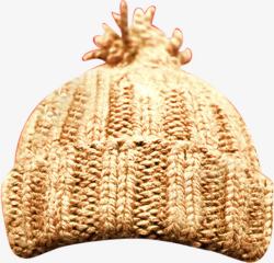 创意合成驼色的毛线帽素材
