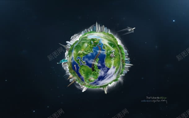 黑色被禁绿色地球jpg设计背景_新图网 https://ixintu.com 地球 绿色 黑色