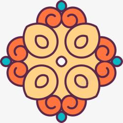 中国风五官口腔精美精美彩色花纹高清图片
