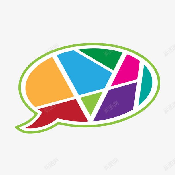 社交软件图标png_新图网 https://ixintu.com Logo 健康 图标 时尚 环保 科技