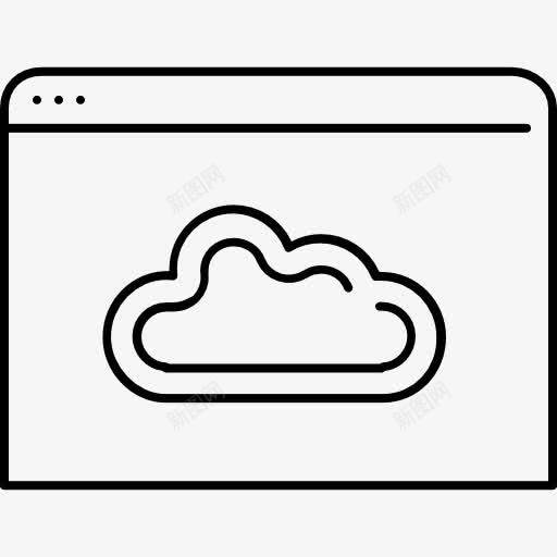 云浏览器图标png_新图网 https://ixintu.com 云存储 云计算 互联网 工具和用具 数据存储 文件存储
