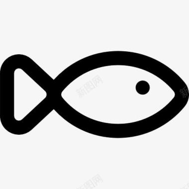 鱼的轮廓图标图标