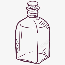 一个瓶子简笔瓶子高清图片