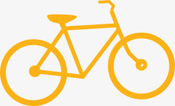 黄色卡通自行车素材