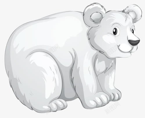 北极熊png免抠素材_新图网 https://ixintu.com 北极 卡通北极熊 国家保护动物 狗熊