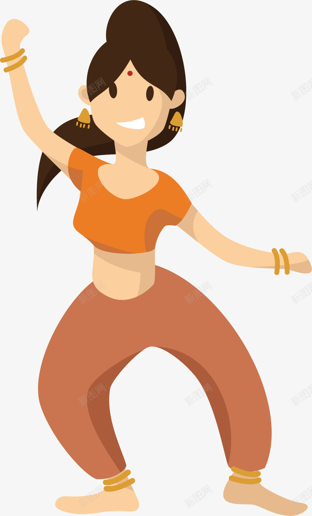 微笑卡通跳舞女孩png免抠素材_新图网 https://ixintu.com 中国舞 民族舞 美丽女孩 舞姿 舞者 舞蹈 舞蹈跳舞培训班招生 艺术 跳舞 跳舞女孩