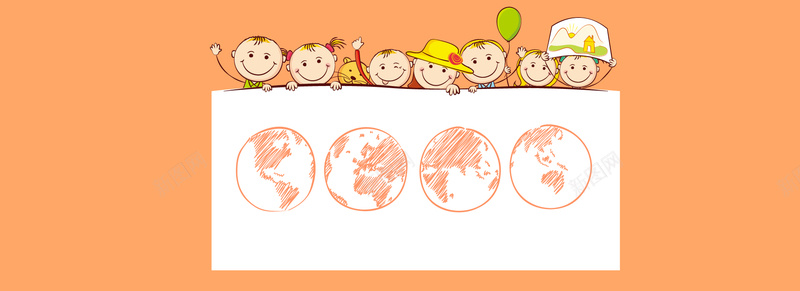 手绘风世界地球矢量图ai设计背景_新图网 https://ixintu.com 世界 儿童 地球 手绘 矢量图