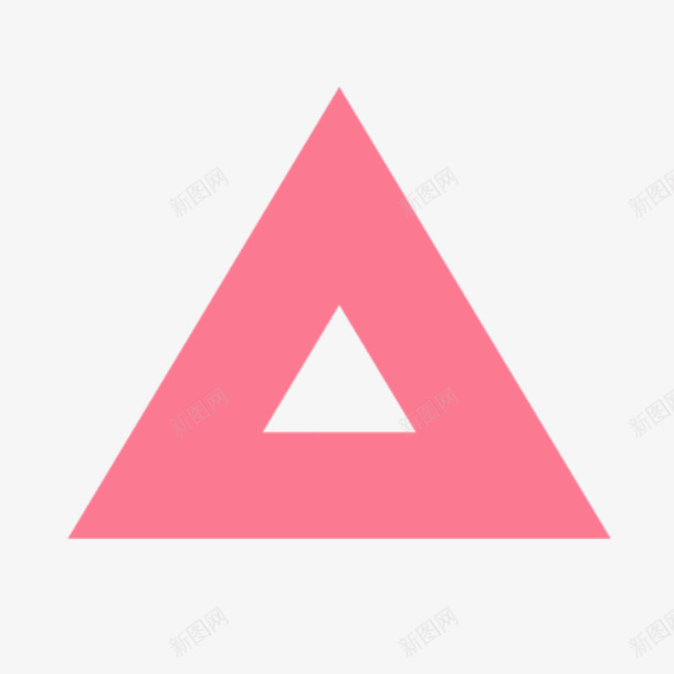 粉色正三角形png免抠素材_新图网 https://ixintu.com 一个三角形 三角型 几何图形 正三角形 等边三角形 粉色 锐角三角形