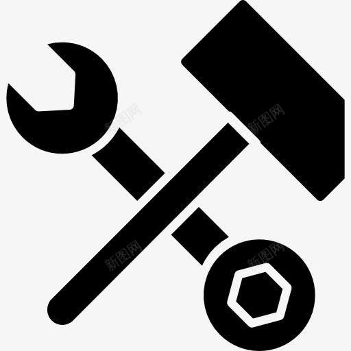 扳手与螺栓的工具锤图标png_新图网 https://ixintu.com 工具和器具 扳手 轮廓提取的锤子 锤子 锤子的轮廓