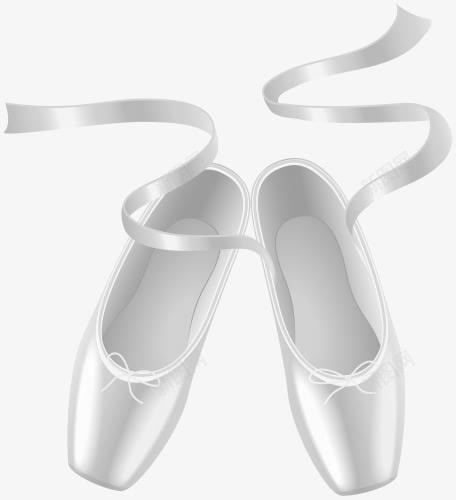白色舞鞋png免抠素材_新图网 https://ixintu.com 白色 白鞋 舞鞋 芭蕾 鞋子 飘带