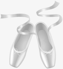芭蕾鞋子白色舞鞋高清图片