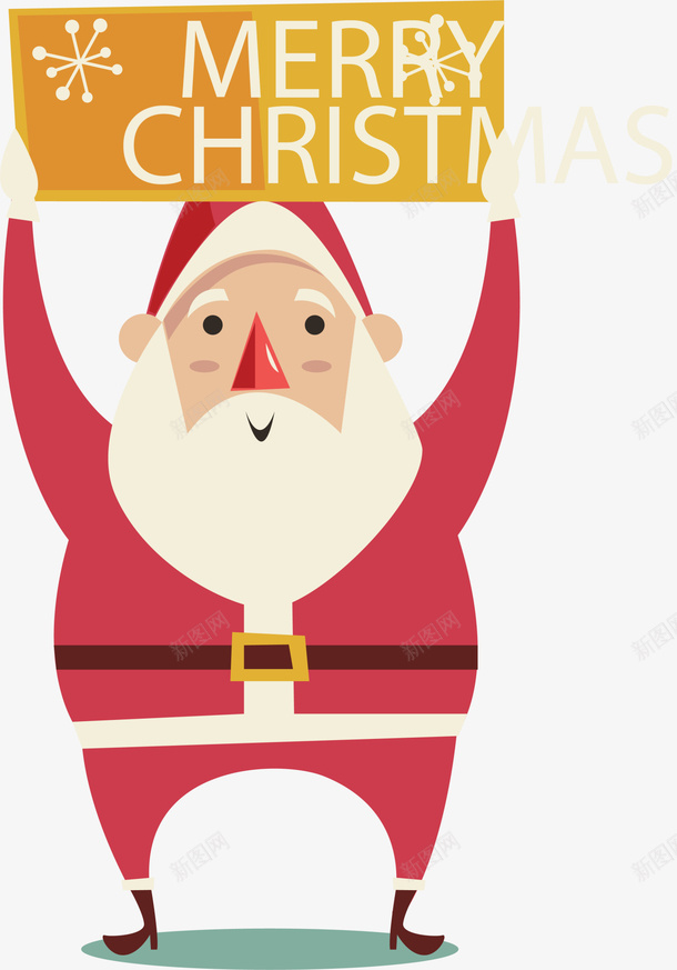 卡通举牌圣诞老人png免抠素材_新图网 https://ixintu.com Christma Christmas Merry merry 圣诞快乐 圣诞老人 圣诞节 装饰图案