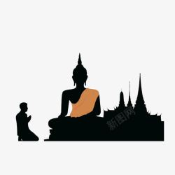 泰国佛祖叩拜泰国佛像高清图片