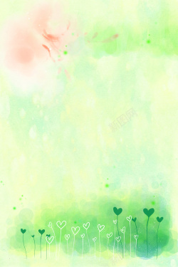 蓝色是充满梦幻的色彩绿色矢量插画水彩夏季海报背景高清图片