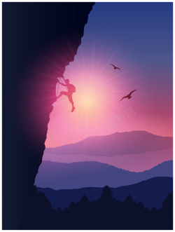 攀岩设计海报攀岩矢量图高清图片