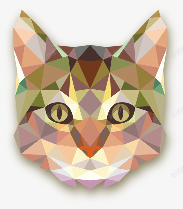 猫矢量图ai免抠素材_新图网 https://ixintu.com 动物 多边形 猫 矢量图