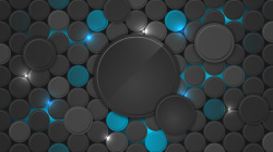 蓝黑圆环科技感蓝黑圆环PPT背景矢量图高清图片