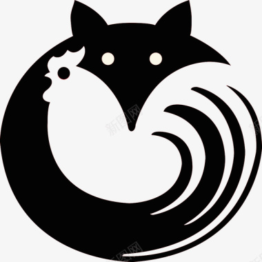 狐狸公鸡logo图标图标