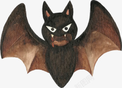 水彩蝙蝠水彩黑色蝙蝠矢量图高清图片