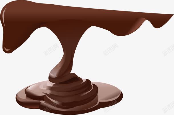 手绘巧克力酱png免抠素材_新图网 https://ixintu.com 丝滑 巧克力酱 手绘 液体