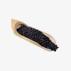 竹勺黑色糯米高清图片