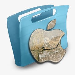 手提文件夹蓝色手提式文件夹图标苹果高清图片