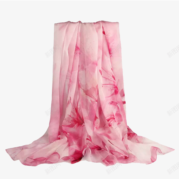 粉红色丝巾png免抠素材_新图网 https://ixintu.com 丝巾 产品实物 保暖 围巾