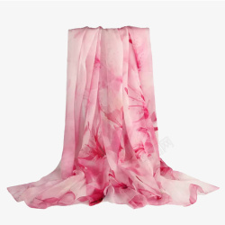 粉红色丝巾素材