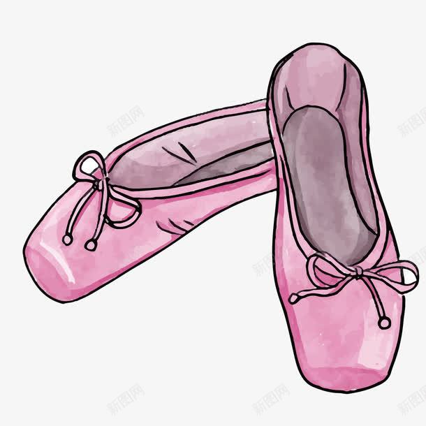 芭蕾舞鞋png免抠素材_新图网 https://ixintu.com 女孩 手绘 装饰 鞋子